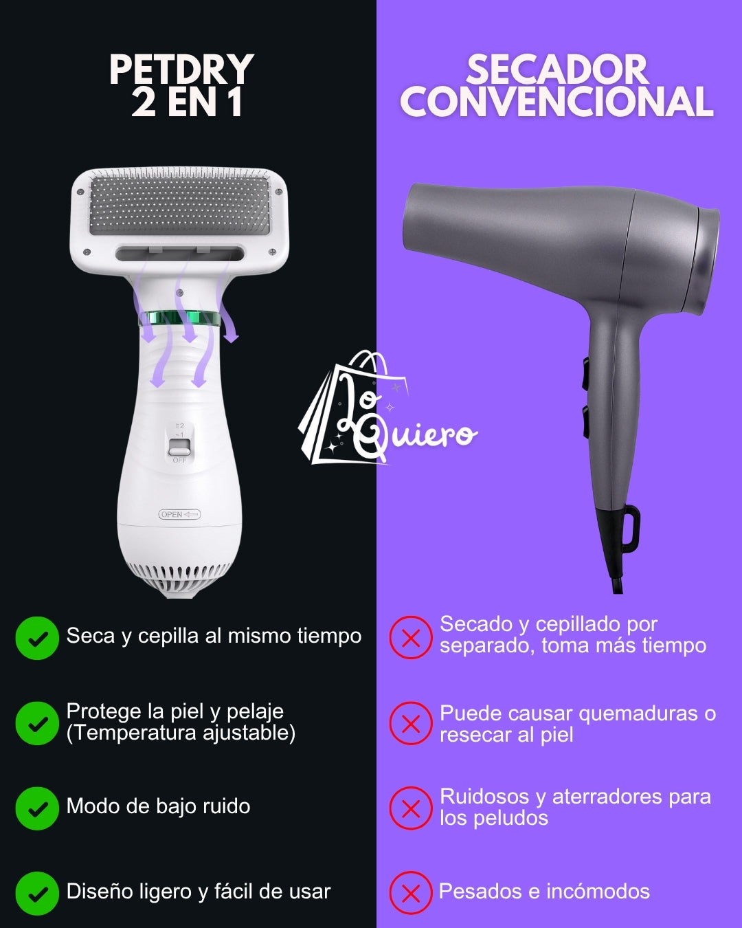 🐾 PetDry 2 en 1: Cepilla y Seca a tu Mascota en Minutos