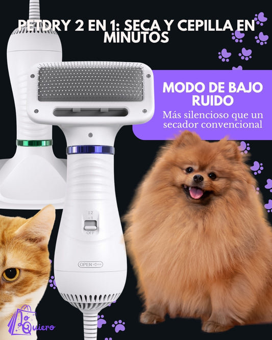 🐾 PetDry 2 en 1: Cepilla y Seca a tu Mascota en Minutos