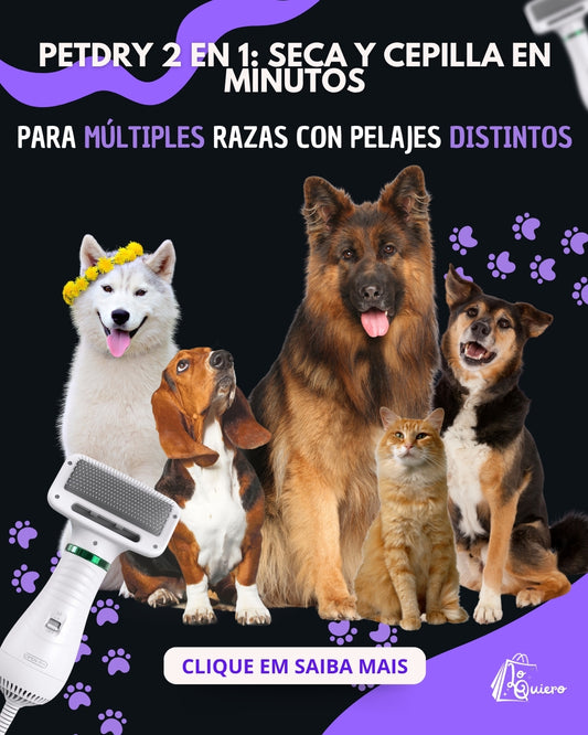 🐾 PetDry 2 en 1: Cepilla y Seca a tu Mascota en Minutos
