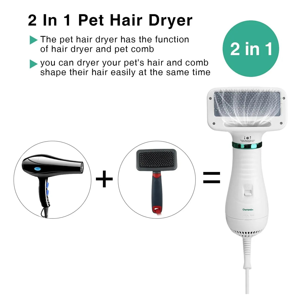 🐾 PetDry 2 en 1: Cepilla y Seca a tu Mascota en Minutos